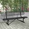 Flash Furniture Sigrid 6' Outdoor Bench w/Backrest, Metal Mesh Seat and Backrest and Steel Frame in Black w/Anchors SLF-AG4HUT2-H48L-BK-GG - alternate 1